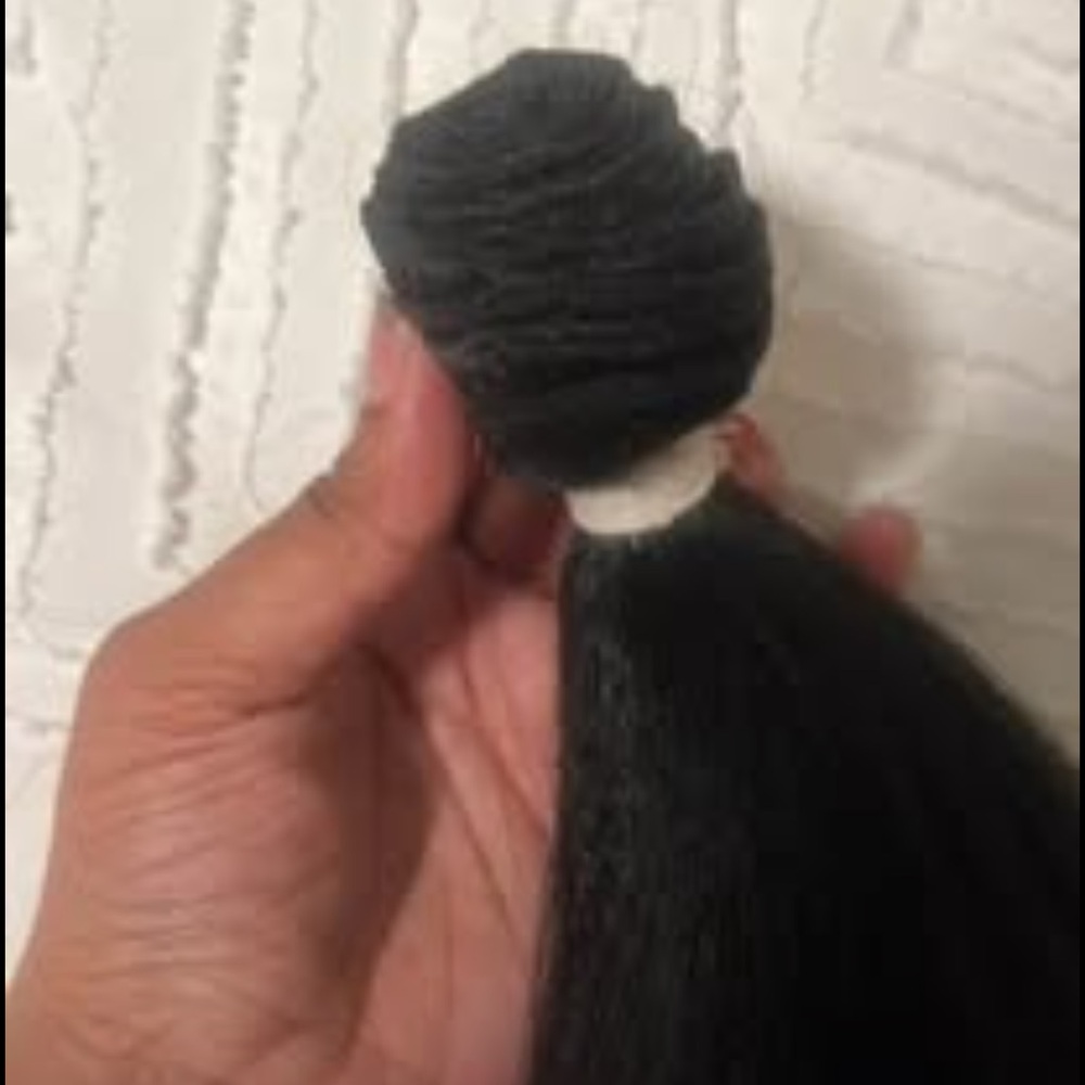 18 inch synthetic hair wefts natural black